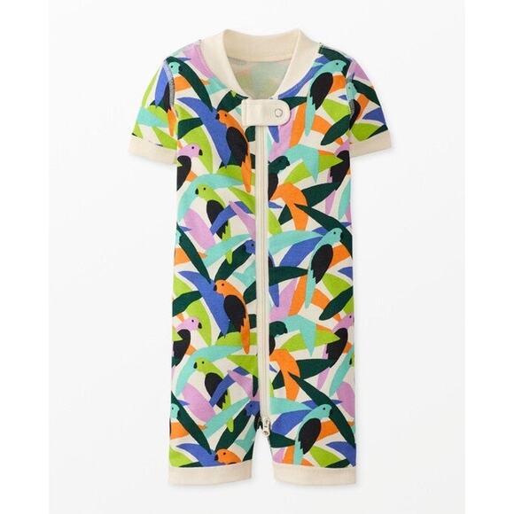 Hanna Andersson Parakeet Tree Two way Zip Shortie Size 3T NWT - Picture 1 of 4
